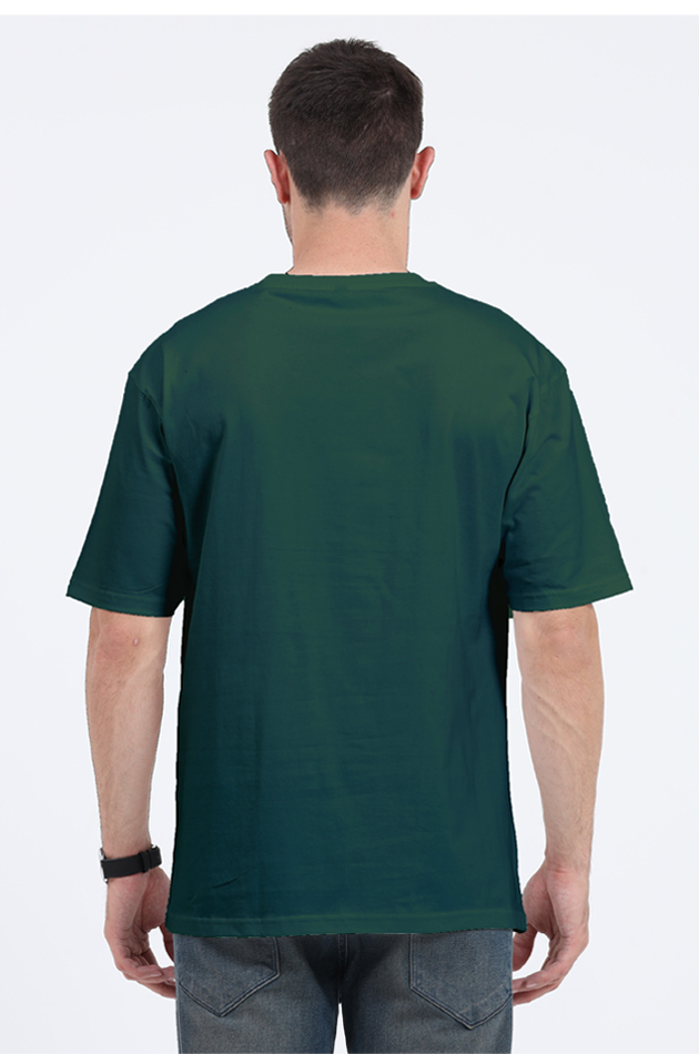 Unisex oversized dark green t-shirt, perfect summer essential for a cool and comfy swag style.